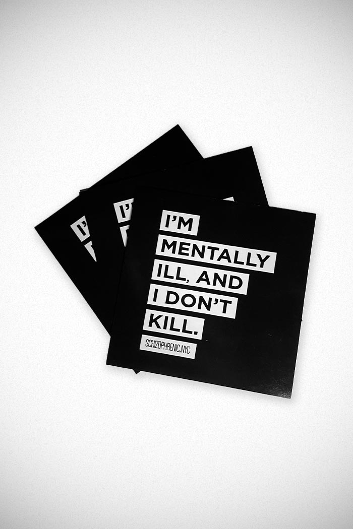 I'm Mentally Ill And I Don't Kill - Stickers Mental Health Stickers